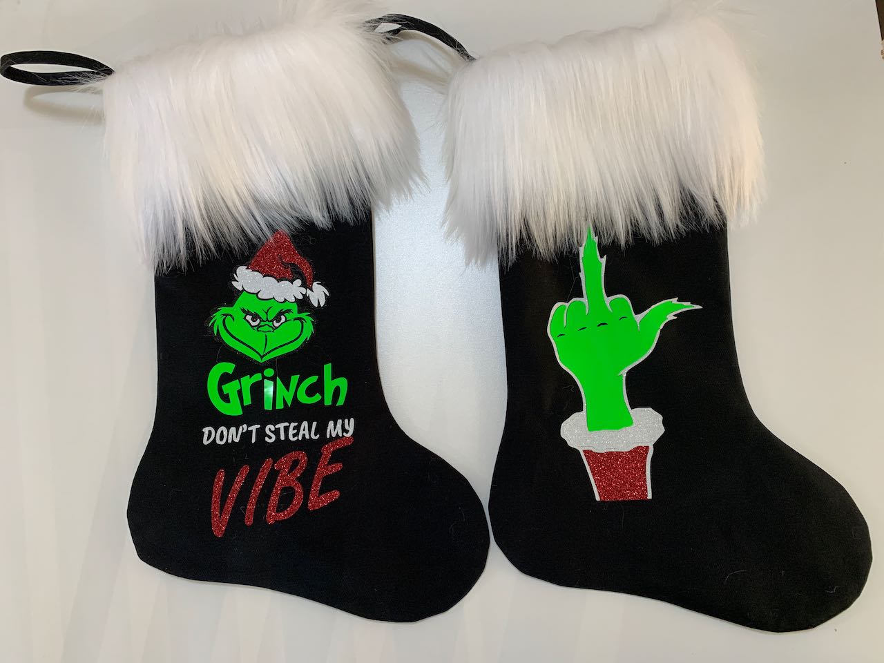 Christmas Stocking - Grinch Hand