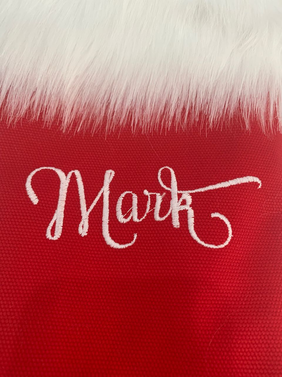 Christmas Stocking with Faux Fur Cuff