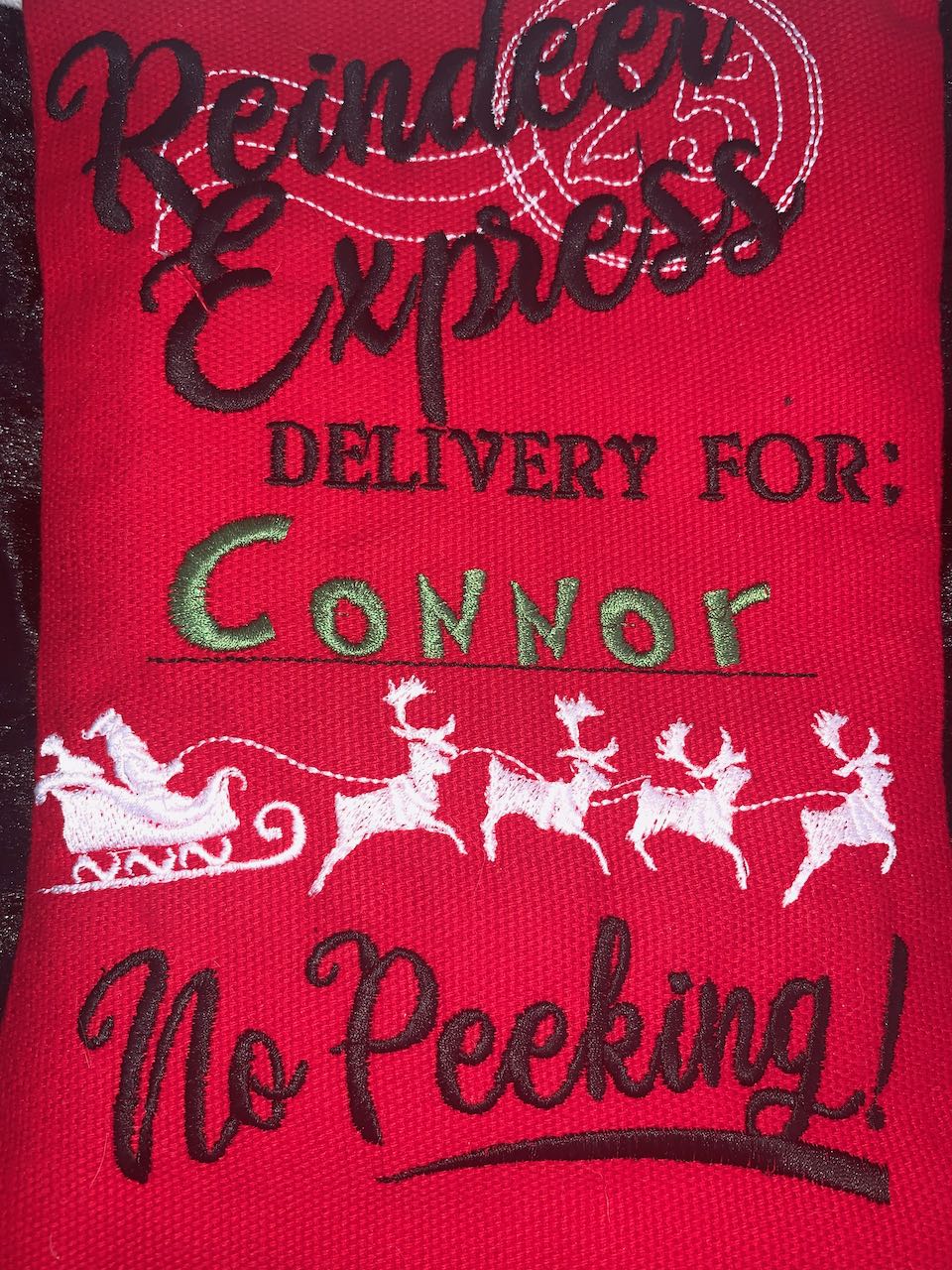 Christmas Stocking - Reindeer Express