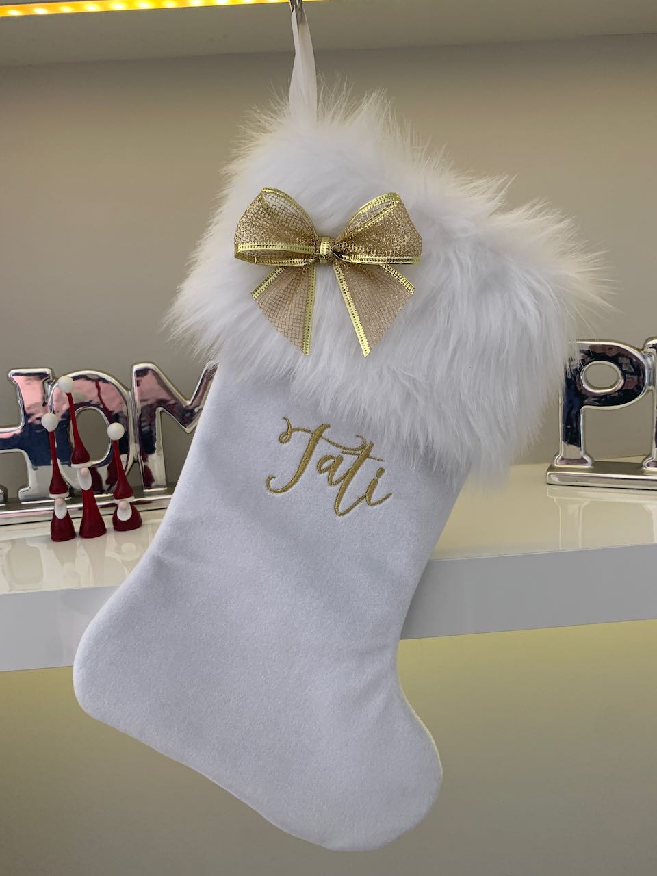 Christmas Stocking - Velvet with Faux Fur Cuff