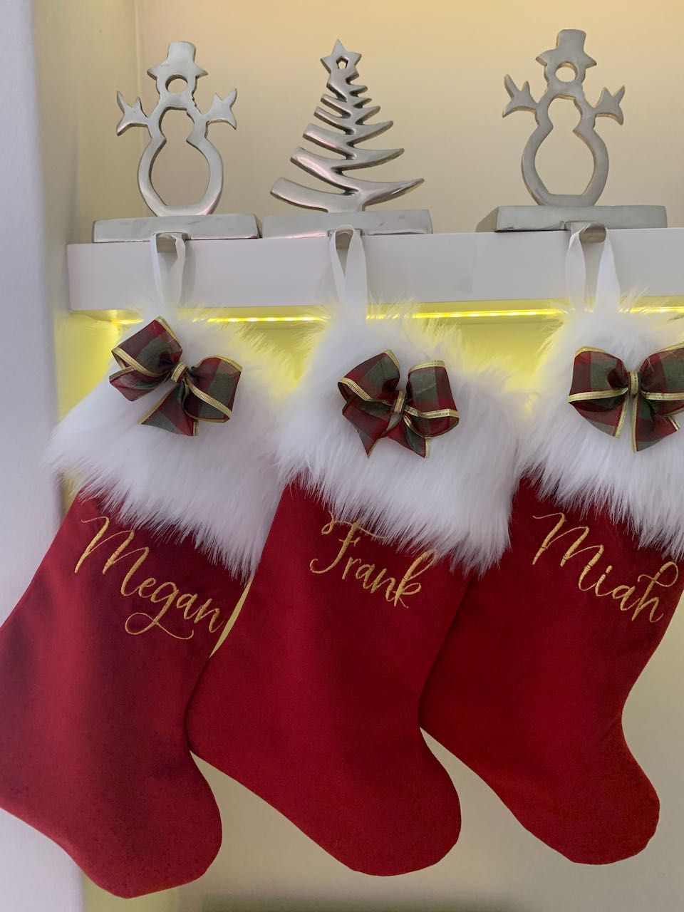 Christmas Stocking - Velvet with Faux Fur Cuff