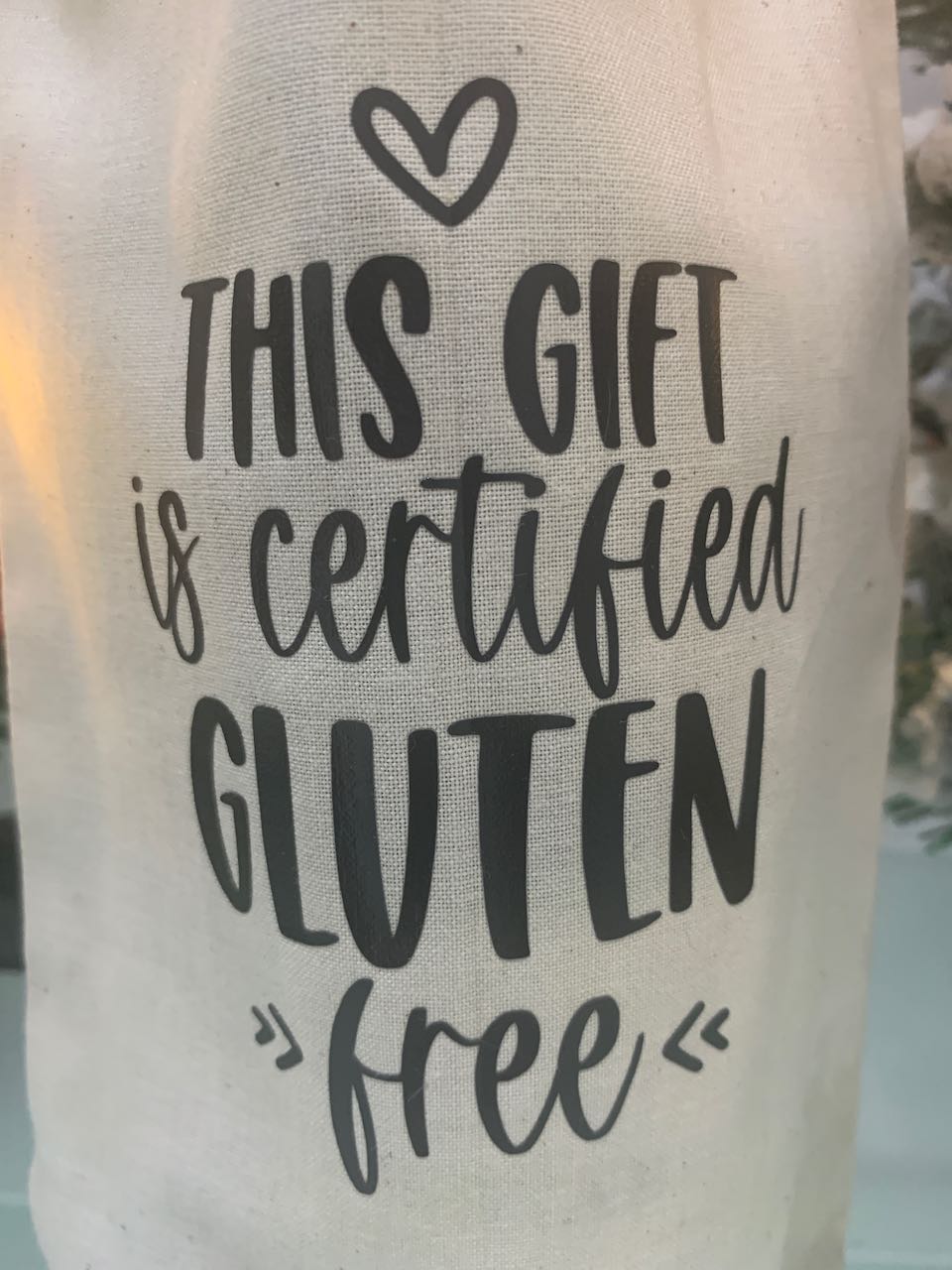 Bottle Gift Bag - This gift is certified Gluten Free