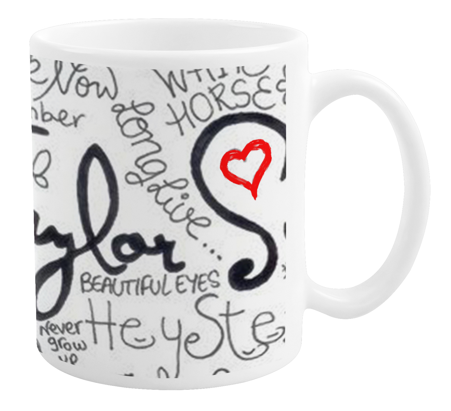 Taylor Swift handwritten mug