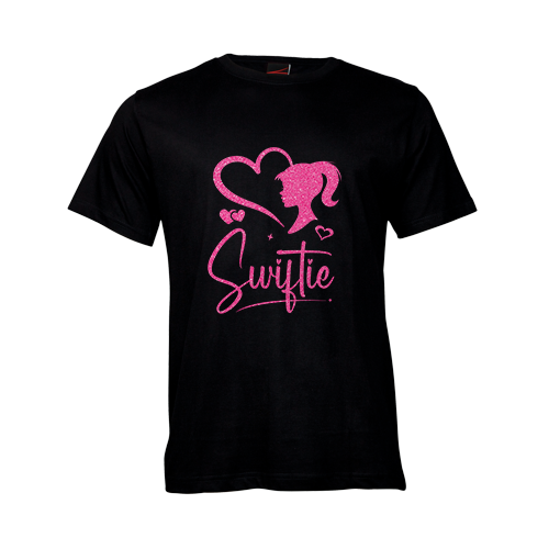 Taylor Swift Swiftie Heart and Profile Glitter T-Shirt