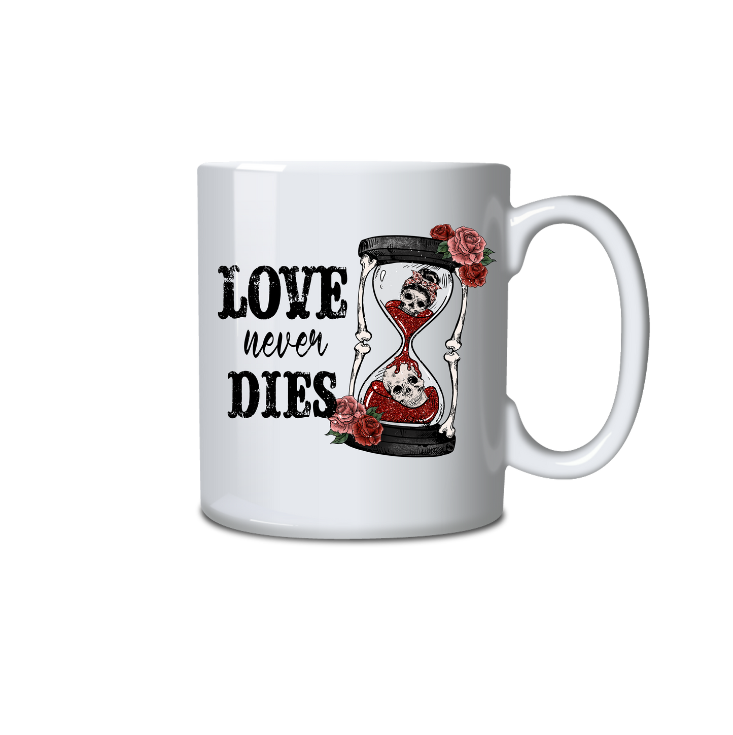 Love never dies hourglass Skeleton