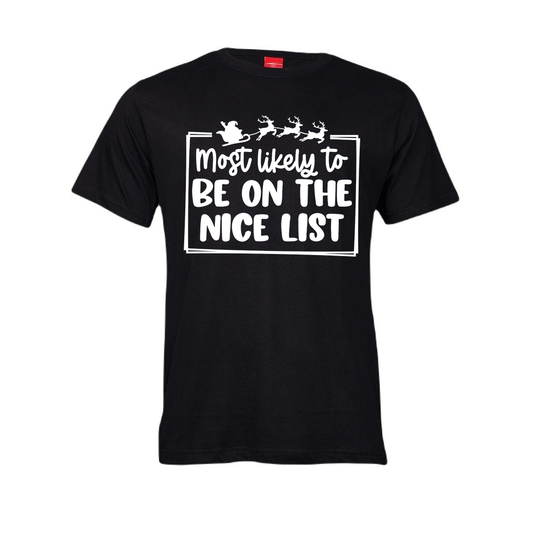 Christmas T-Shirt - Most Likely to be on the nice list