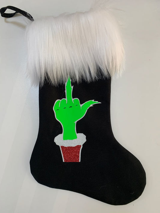 Christmas Stocking - Grinch Hand