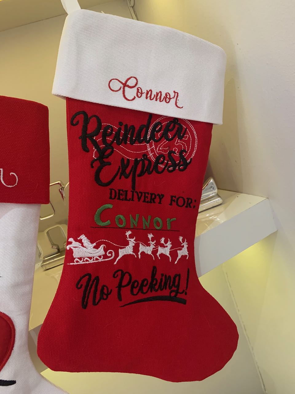 Christmas Stocking - Reindeer Express