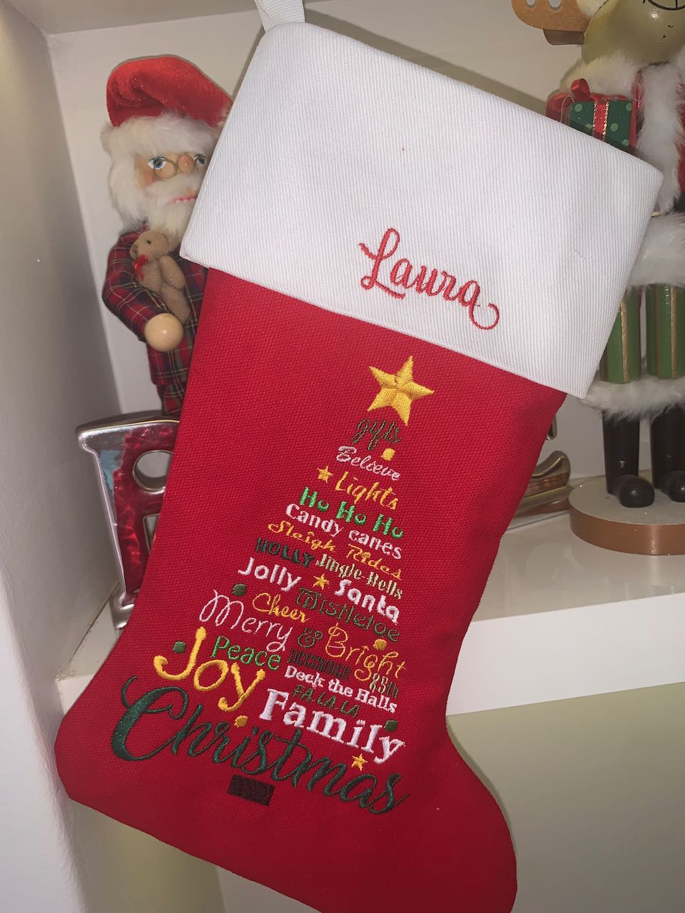 Christmas Stocking - Christmas Tree in Words