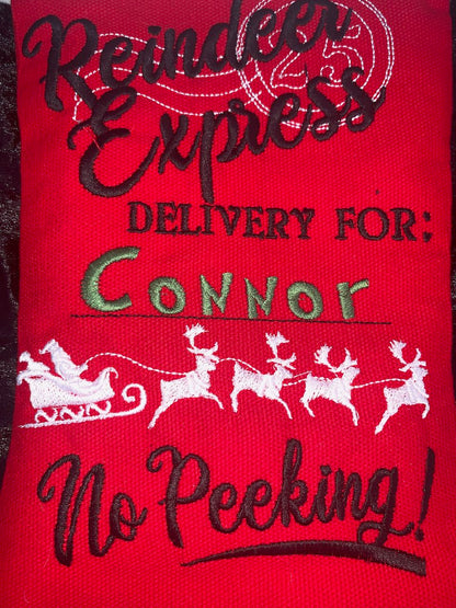 Christmas Stocking - Reindeer Express