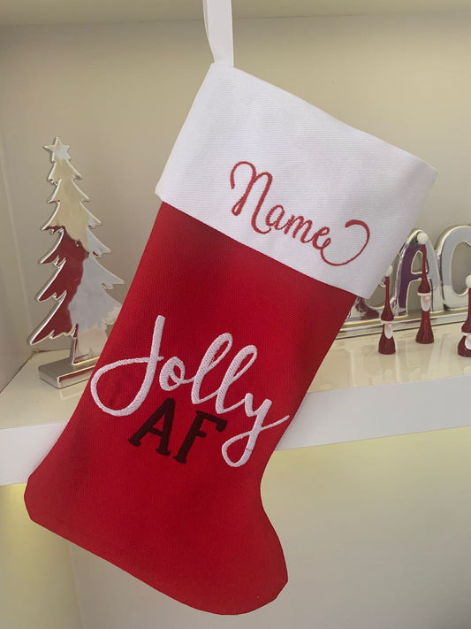 Christmas Stocking - Jolly AF