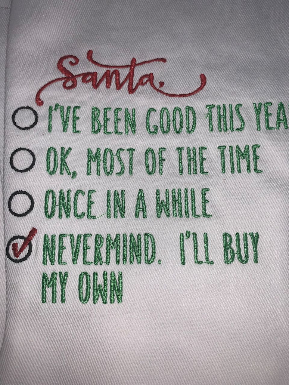 Christmas Stocking - Santa I've been good this year