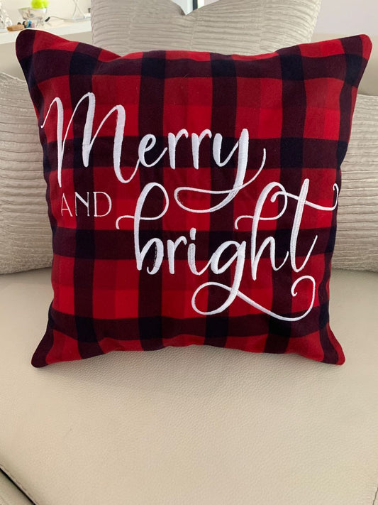 Cushion - Plaid - Merry and Bright
