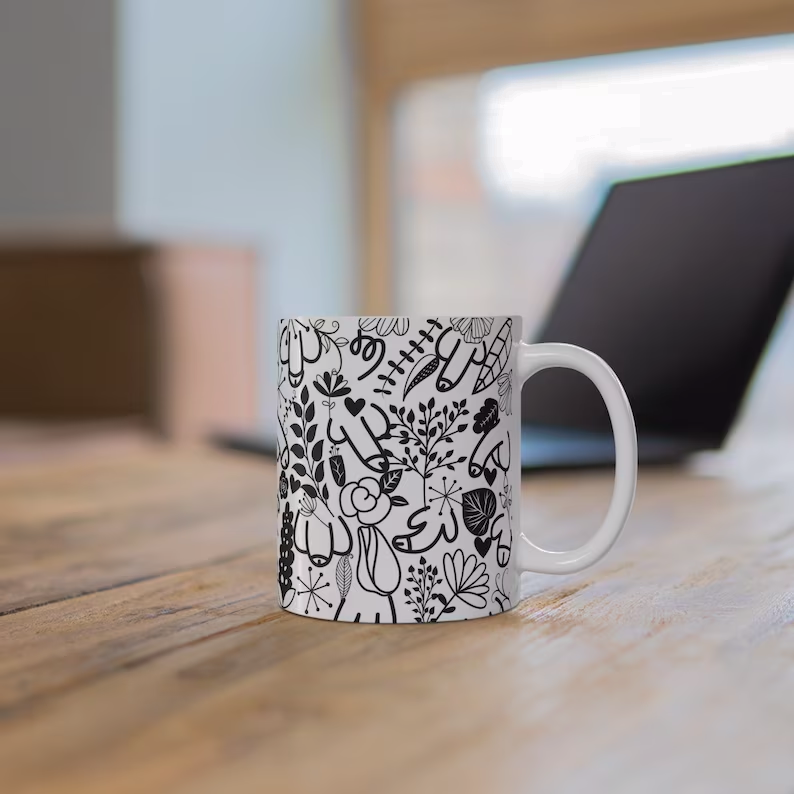 Flowers and Williies mug