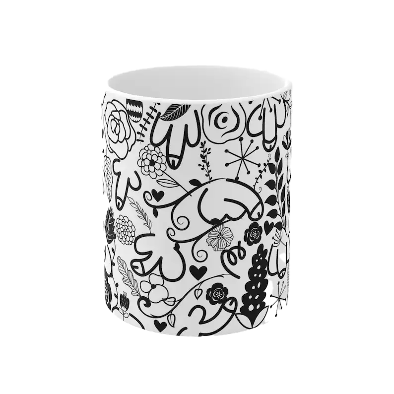 Flowers and Williies mug