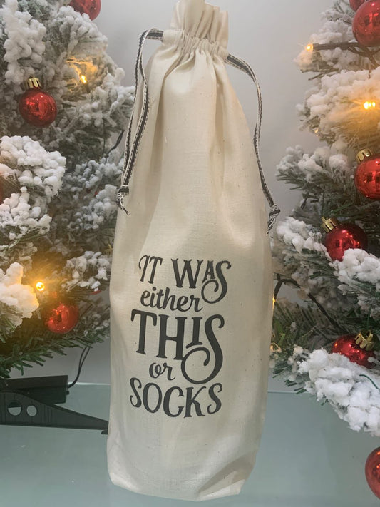 Bottle Gift Bag - It was either this or socks