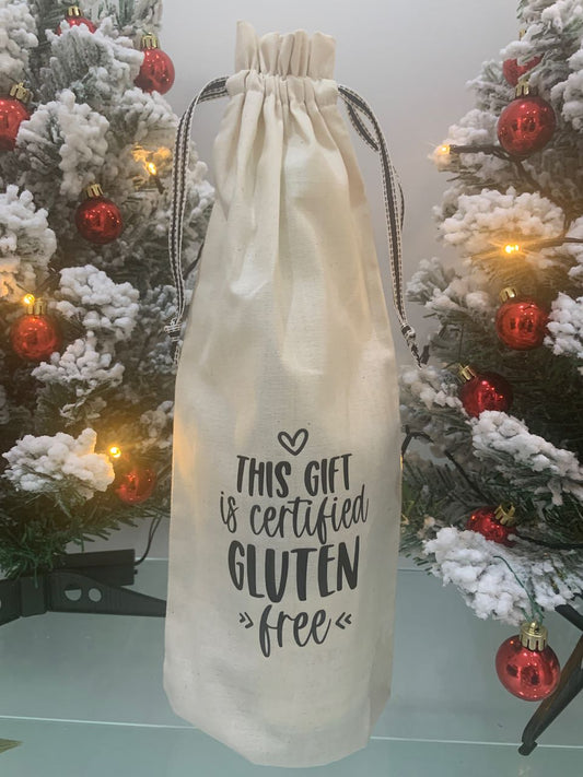 Bottle Gift Bag - This gift is certified Gluten Free