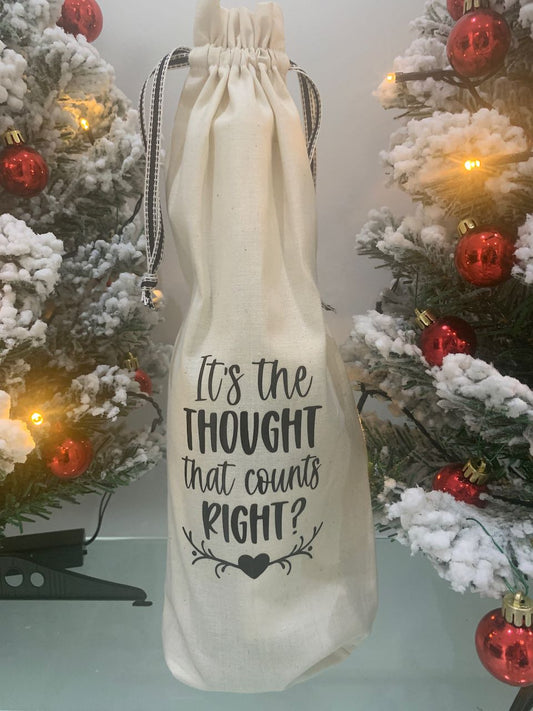 Bottle Gift Bag - It's the thought that counts, right?