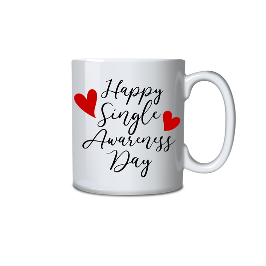 Happy Single Awareness Day with Hearts