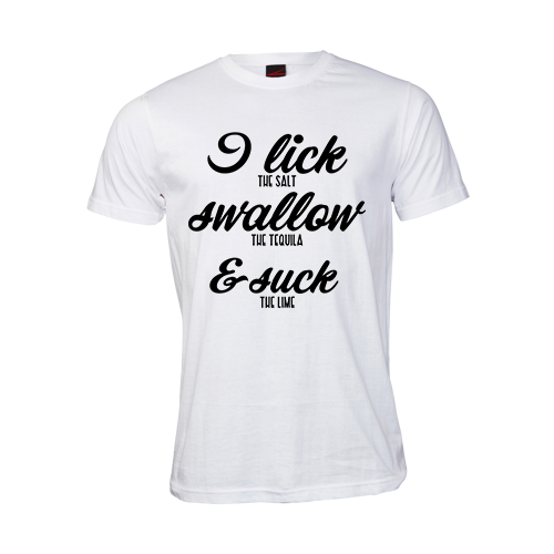 I lick the salt swallow the tequila and suck the lime