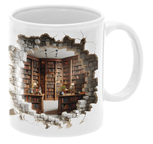 Library with Shattered Wall