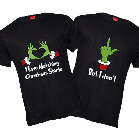 Christmas Couples Shirts - Grinch Style