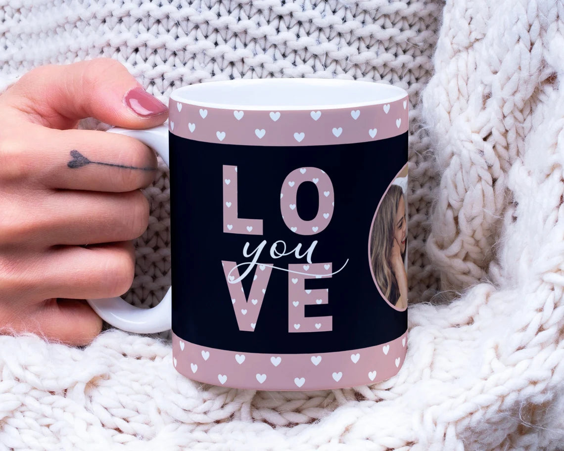 Love you (with photo) Pink and Black