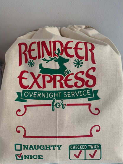 Santa Sacks - Reindeer Express Overnight Service