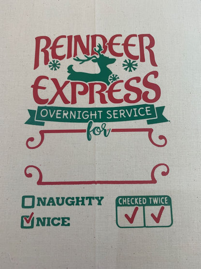 Santa Sacks - Reindeer Express Overnight Service