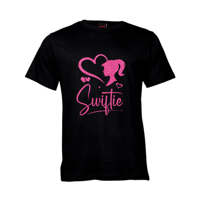 Taylor Swift Swiftie Heart and Profile Glitter T-Shirt