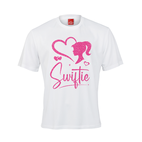 Taylor Swift Swiftie Heart and Profile Glitter T-Shirt