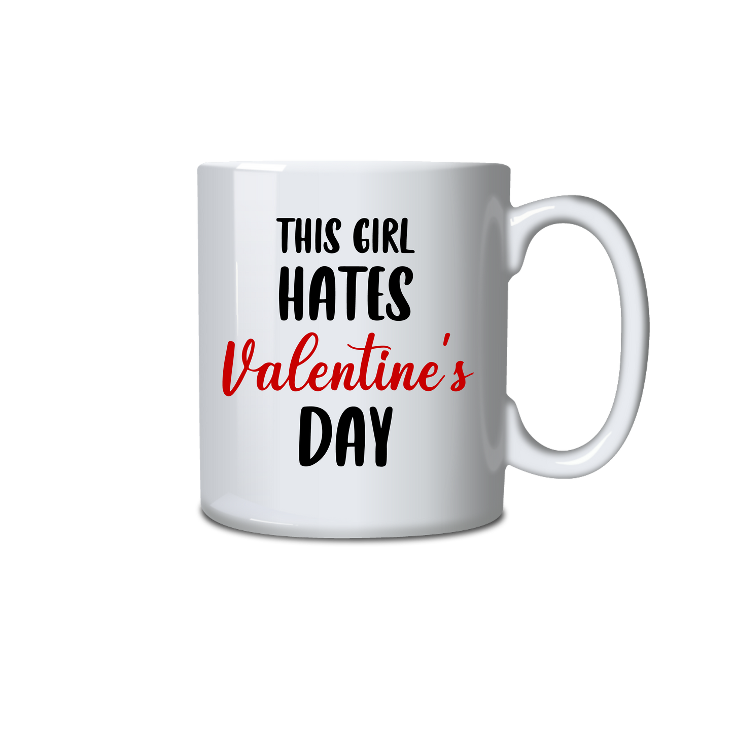 This girl hates Valentine's Day