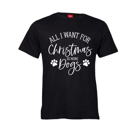 Christmas T-Shirt - All I want for Christmas is Dogs