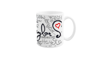 Taylor Swift handwritten mug