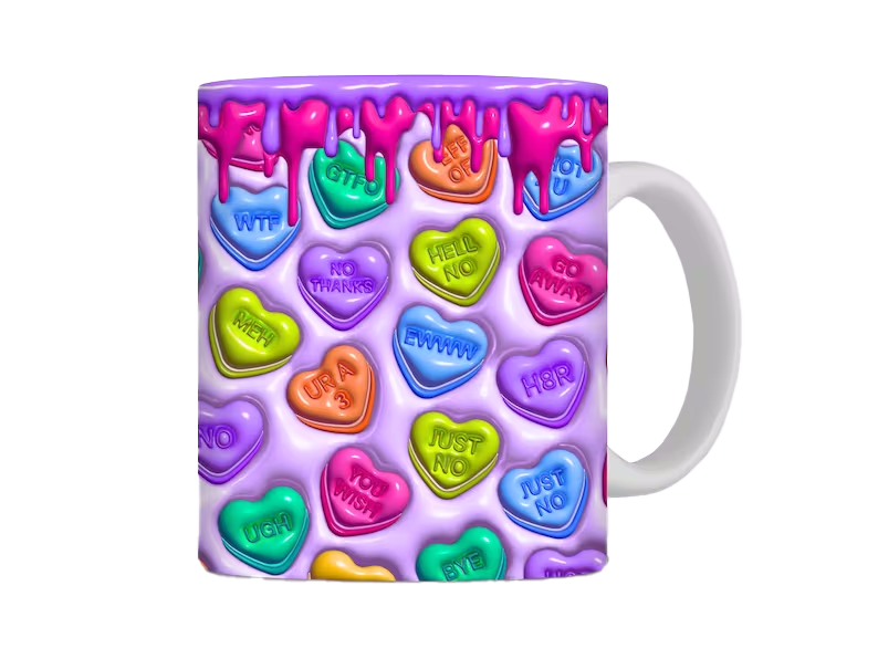 Puff Candy Hearts Sarcastic