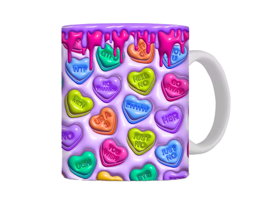Puff Candy Hearts Sarcastic